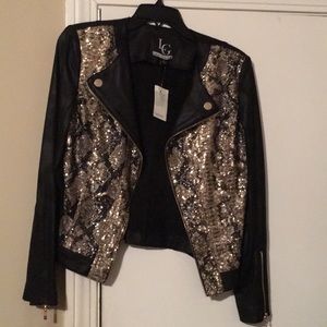 Sequin waist fitted jacket